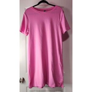 OLD NAVY Womens Medium Hot Pink 100% Cotton Short Sleeve Dress or Nightgown